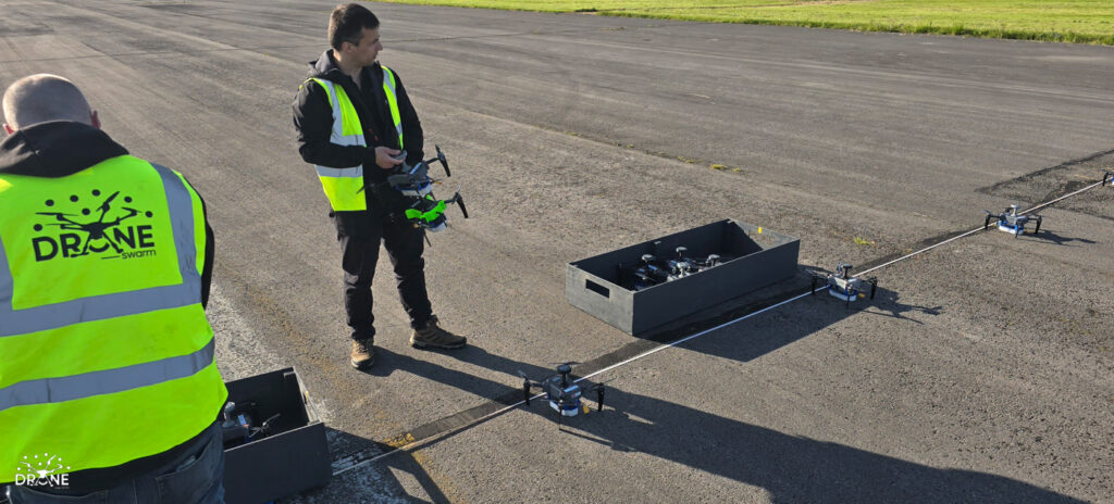 robe drone light show cotswold airport