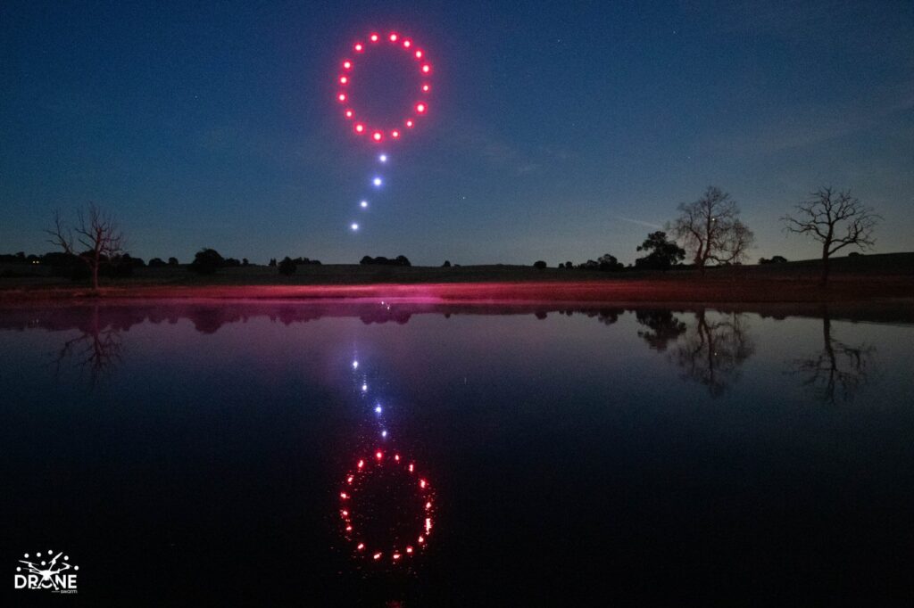 Wedding drone show - balloon