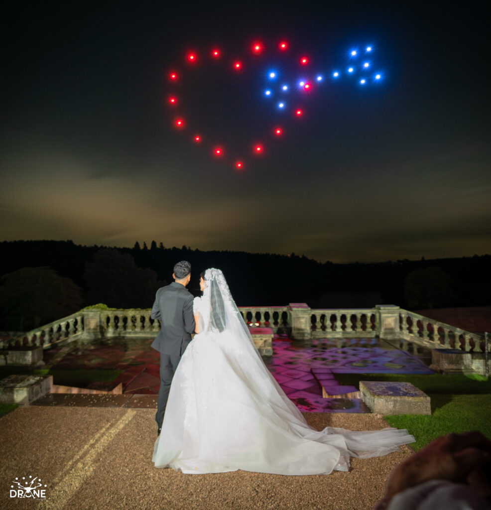 Osmaston Park Wedding Drone Display For Couples