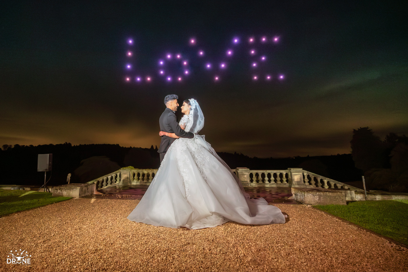 Wedding Drone Light Show Osmaston